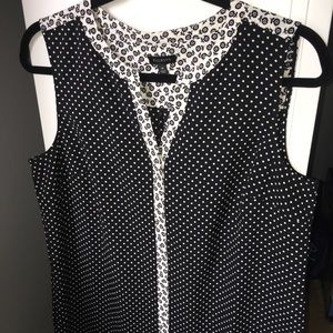 NWOT Talbots black and white sleeveless tank